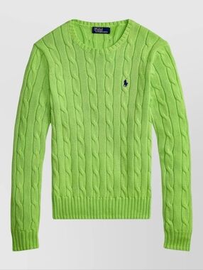 Ralph Lauren Cable Knit Crewneck Sweater Light Green